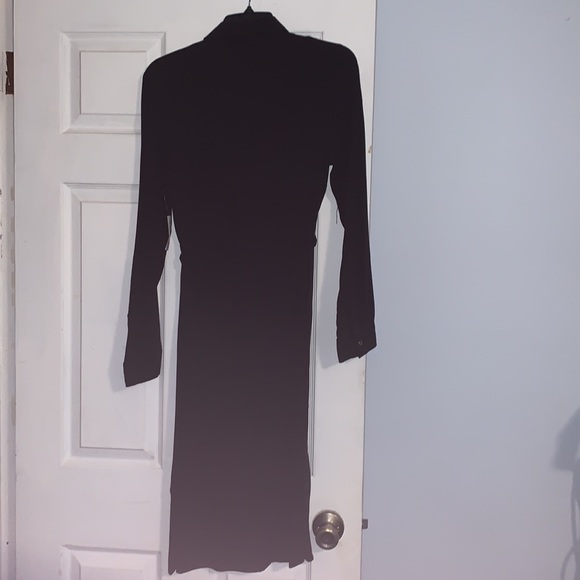 Old Navy Black Button Down Long Sleeve Shirt Dress NWT - Picture 8 of 12